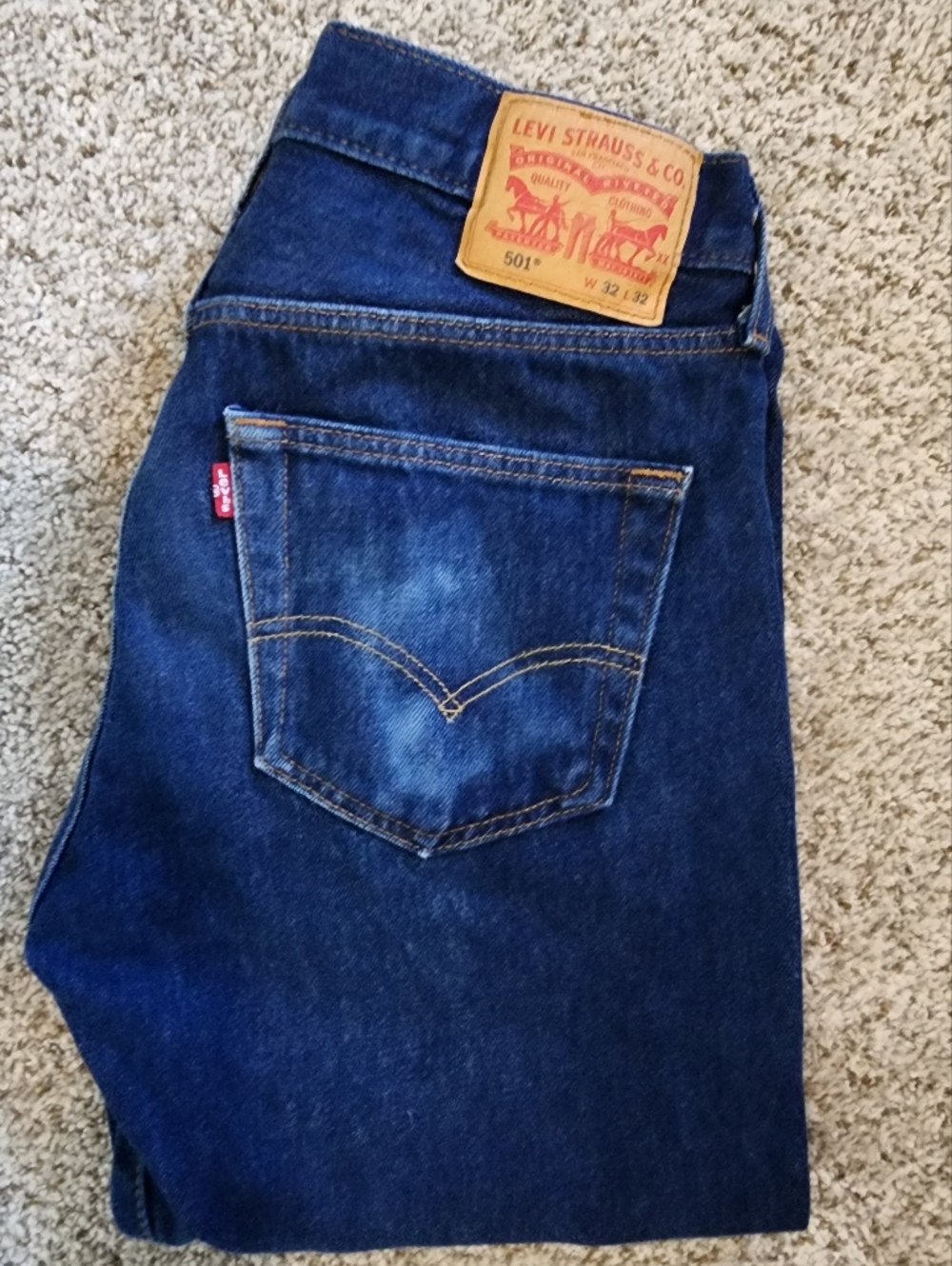 ✨️ Levi's 501XX Jeans Indigo Wash Button Fly 32x32 Y2K  Indie Sleeze Streetware